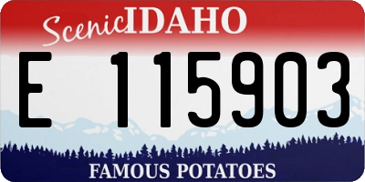 ID license plate E115903