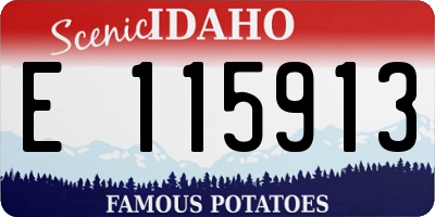 ID license plate E115913