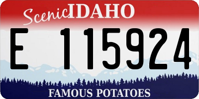 ID license plate E115924