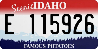 ID license plate E115926