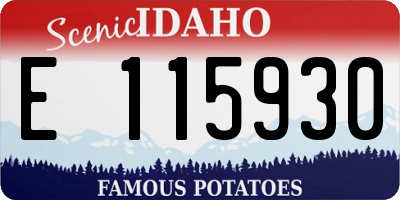 ID license plate E115930