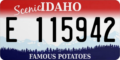 ID license plate E115942