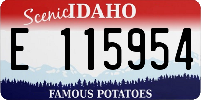 ID license plate E115954