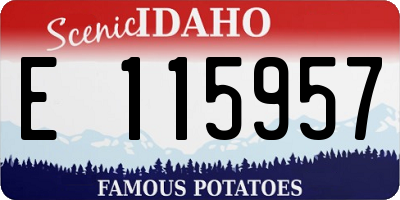 ID license plate E115957