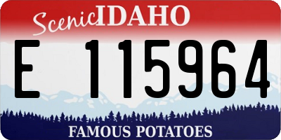 ID license plate E115964