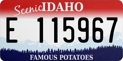 ID license plate E115967