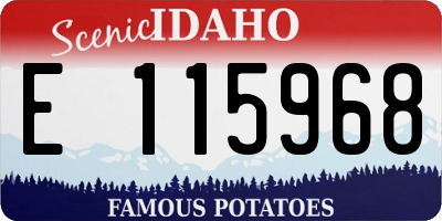 ID license plate E115968