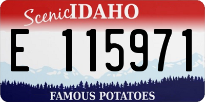 ID license plate E115971