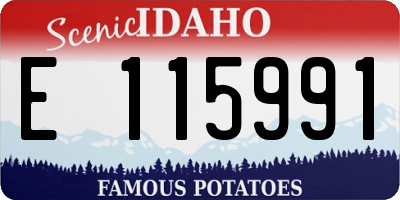 ID license plate E115991