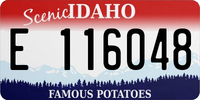 ID license plate E116048