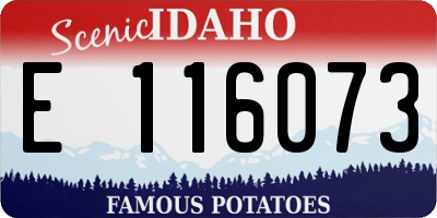 ID license plate E116073