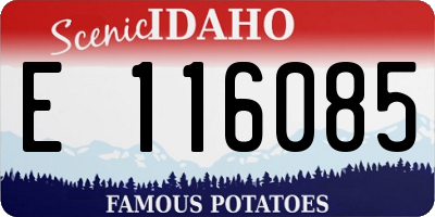 ID license plate E116085