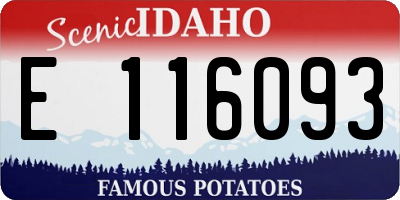 ID license plate E116093
