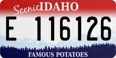 ID license plate E116126