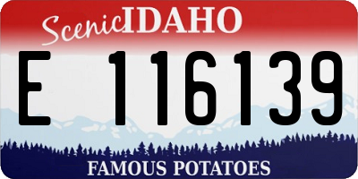 ID license plate E116139