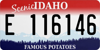 ID license plate E116146