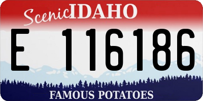 ID license plate E116186