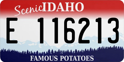 ID license plate E116213