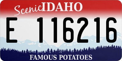ID license plate E116216