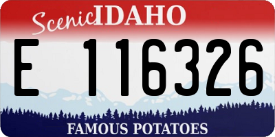 ID license plate E116326