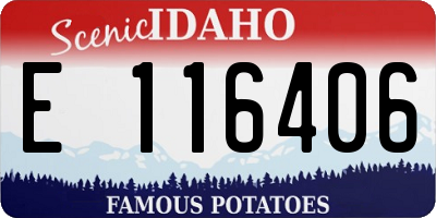 ID license plate E116406