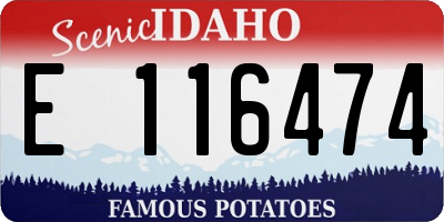 ID license plate E116474