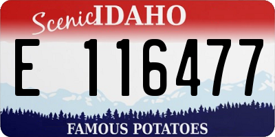 ID license plate E116477