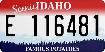 ID license plate E116481