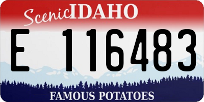 ID license plate E116483