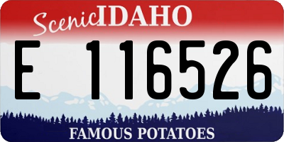 ID license plate E116526