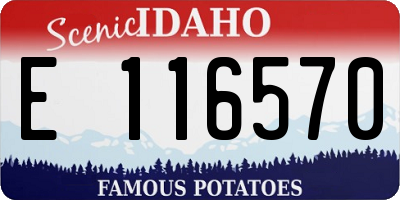 ID license plate E116570