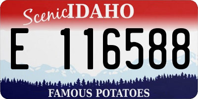 ID license plate E116588
