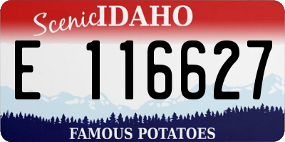 ID license plate E116627