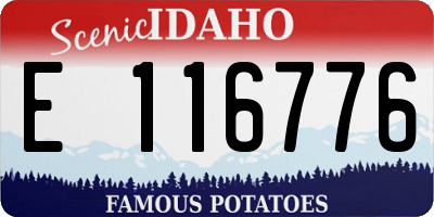ID license plate E116776