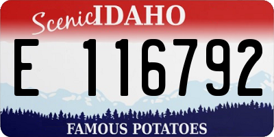 ID license plate E116792