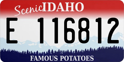 ID license plate E116812