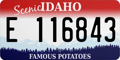 ID license plate E116843