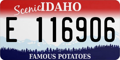 ID license plate E116906