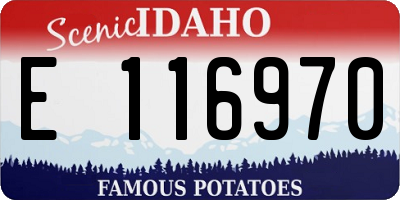 ID license plate E116970