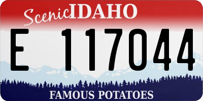 ID license plate E117044