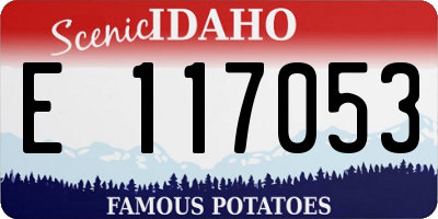 ID license plate E117053