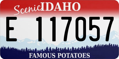 ID license plate E117057