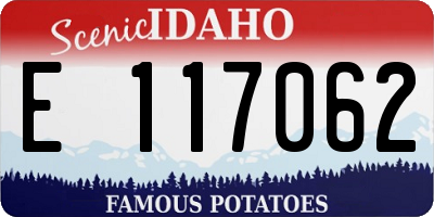 ID license plate E117062