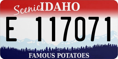 ID license plate E117071