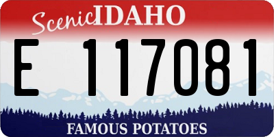 ID license plate E117081