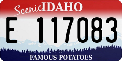 ID license plate E117083