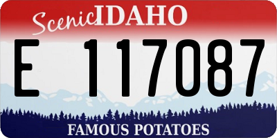 ID license plate E117087