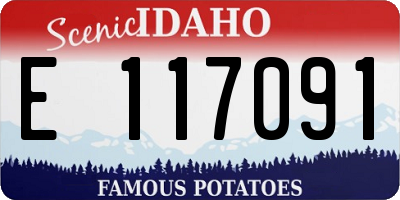 ID license plate E117091