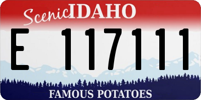 ID license plate E117111