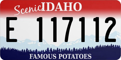 ID license plate E117112
